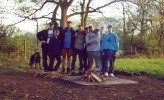 ...the gang by the fire...